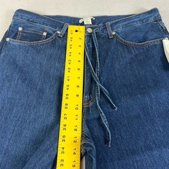 COS Jeans Women's Size 10 Dark Wash Extra Wide Leg Drawstring Belt Pants NWT - Picture 8 of 10